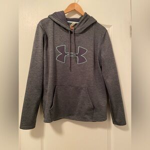 Under Armour Gray Hoodie with Blue Logo